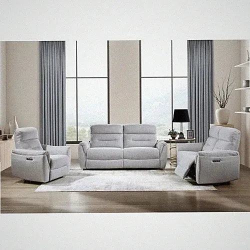 3-Piece Power Motion Living Room Set Chenille USB Recliner Sofa Loveseat Chair
