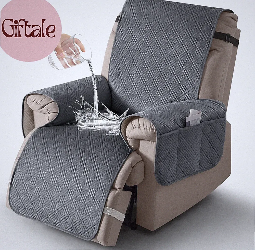 Velvet Recliner Chair Cover, 100% Waterproof Recliner Covers That Stay in Place